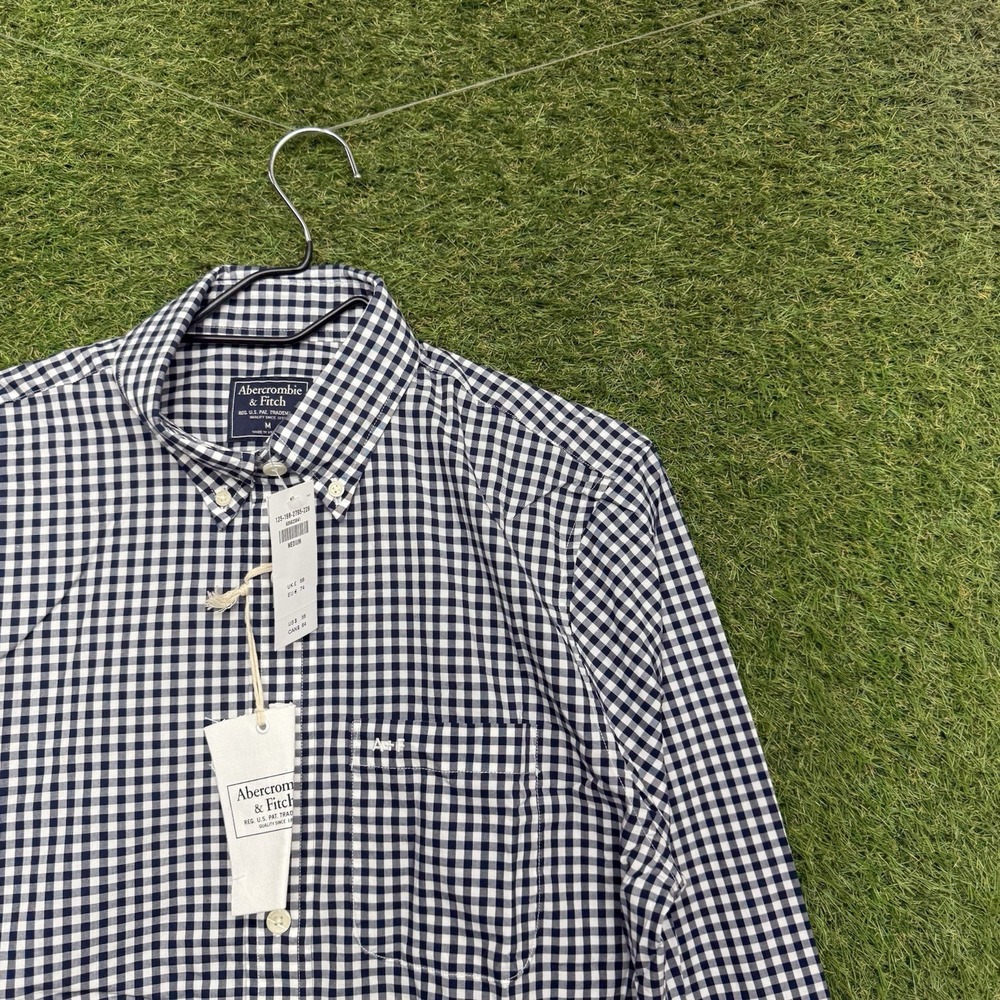 Abercrombie & Fitch Dress Shirt Mens Medium Stretch Poplin Long Sleeve Button